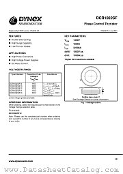DCR1002SF11 datasheet pdf Dynex Semiconductor