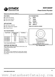 DCR1006SF datasheet pdf Dynex Semiconductor