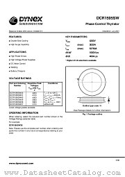 DCR1595SW datasheet pdf Dynex Semiconductor