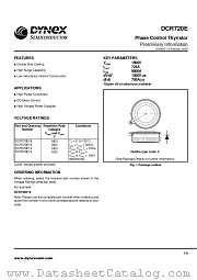 DCR720E18 datasheet pdf Dynex Semiconductor