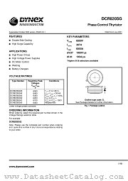 DCR820SG62 datasheet pdf Dynex Semiconductor