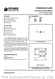 DFM300LXS12-A000 datasheet pdf Dynex Semiconductor
