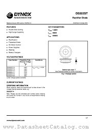 DS502ST10 datasheet pdf Dynex Semiconductor