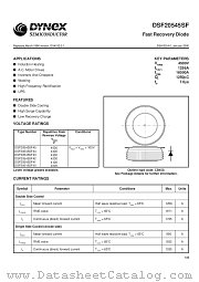 DSF20545SF42 datasheet pdf Dynex Semiconductor