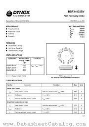DSF21035SV datasheet pdf Dynex Semiconductor