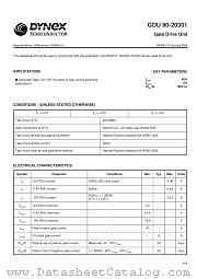 GDU90-20301 datasheet pdf Dynex Semiconductor