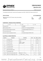 GDU90-20422 datasheet pdf Dynex Semiconductor