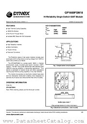 GP1600FSM18 datasheet pdf Dynex Semiconductor