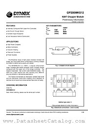 GP200MKS12 datasheet pdf Dynex Semiconductor