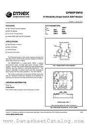 GP800FSM18 datasheet pdf Dynex Semiconductor