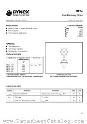 MF34 datasheet pdf Dynex Semiconductor