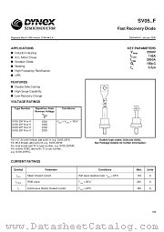 SV05 datasheet pdf Dynex Semiconductor