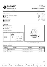 TF447 datasheet pdf Dynex Semiconductor