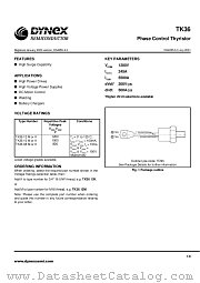 TK3608K datasheet pdf Dynex Semiconductor
