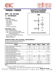 1N5822S datasheet pdf EIC discrete Semiconductors