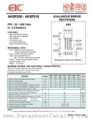 AKBP210 datasheet pdf EIC discrete Semiconductors