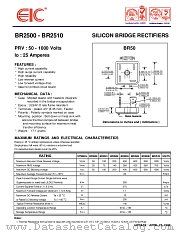 BR2502 datasheet pdf EIC discrete Semiconductors