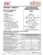 FBR3504 datasheet pdf EIC discrete Semiconductors