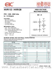 HVR118 datasheet pdf EIC discrete Semiconductors
