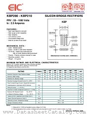 KBP202 datasheet pdf EIC discrete Semiconductors