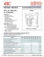 RBV3501 datasheet pdf EIC discrete Semiconductors