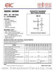 SB2B0S datasheet pdf EIC discrete Semiconductors