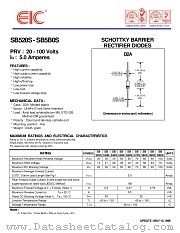 SB550S datasheet pdf EIC discrete Semiconductors