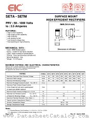 SETG datasheet pdf EIC discrete Semiconductors