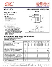 W005 datasheet pdf EIC discrete Semiconductors