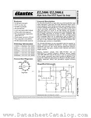 EL2006ACG datasheet pdf Elantec Semiconductor