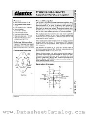 ELH0021K datasheet pdf Elantec Semiconductor