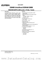 EBS25EC8APFA datasheet pdf Elpida Memory