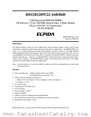 HB52R1289E22-B6B datasheet pdf Elpida Memory