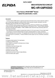 MC-4R128FKE6D-845 datasheet pdf Elpida Memory