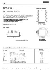 54F182 datasheet pdf Fairchild Semiconductor