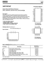 74F547 datasheet pdf Fairchild Semiconductor