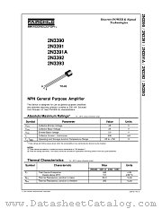 2N3391A datasheet pdf Fairchild Semiconductor