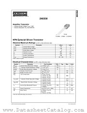 2N5550 datasheet pdf Fairchild Semiconductor