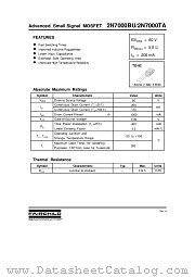 2N7000TA datasheet pdf Fairchild Semiconductor