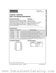 74AC139 datasheet pdf Fairchild Semiconductor