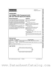 74VCX16373 datasheet pdf Fairchild Semiconductor