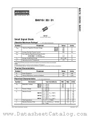 BAV19 datasheet pdf Fairchild Semiconductor