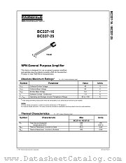 BC337-16 datasheet pdf Fairchild Semiconductor