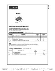 BCP52 datasheet pdf Fairchild Semiconductor