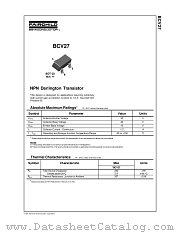 BCV27 datasheet pdf Fairchild Semiconductor
