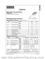BD441 datasheet pdf Fairchild Semiconductor