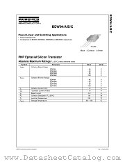 BDW94 datasheet pdf Fairchild Semiconductor