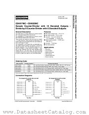 CD4017BC datasheet pdf Fairchild Semiconductor