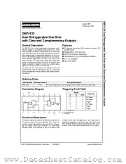 DM74123 datasheet pdf Fairchild Semiconductor