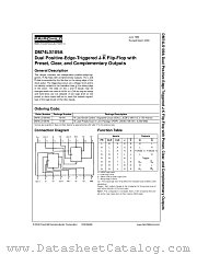 DM74LS109A datasheet pdf Fairchild Semiconductor